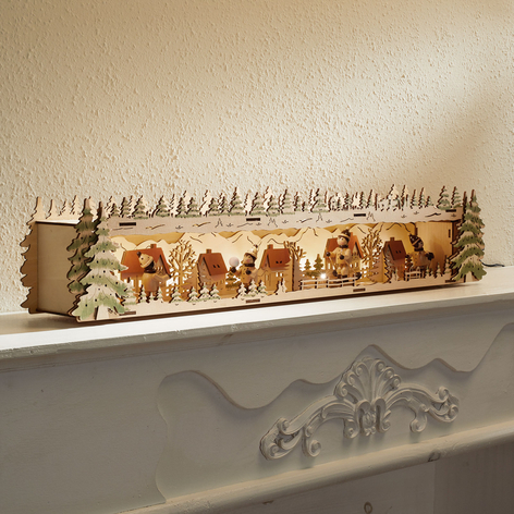 Beleuchteter Sockel Lichterbogen LED Winterkinder