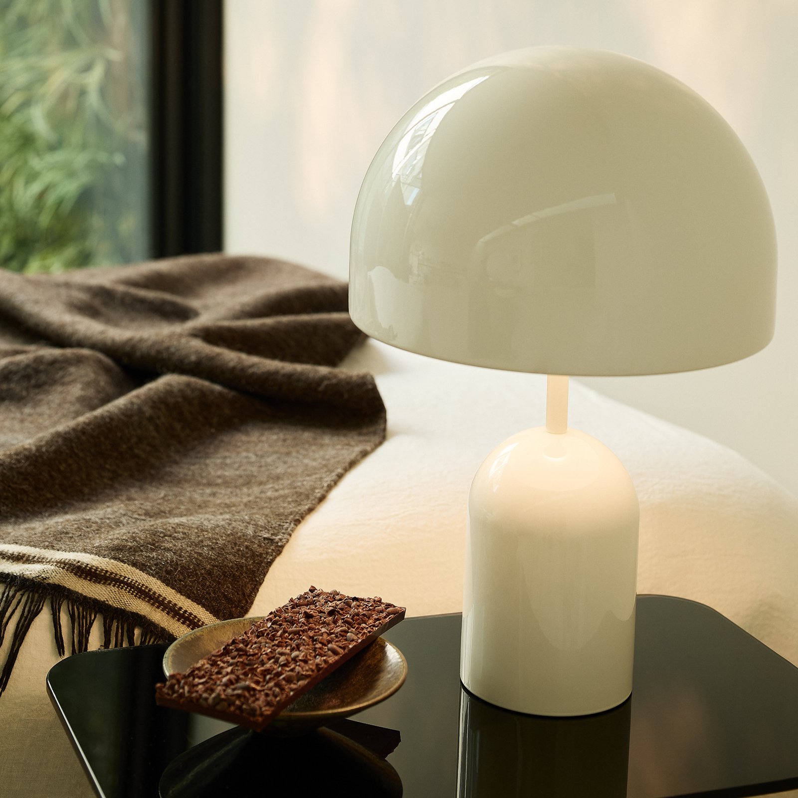 Tom Dixon LED table lamp Bell, white, height 43 cm, steel