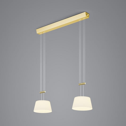 BANKAMP Conus LED-Hängeleuchte, 2fl., messing