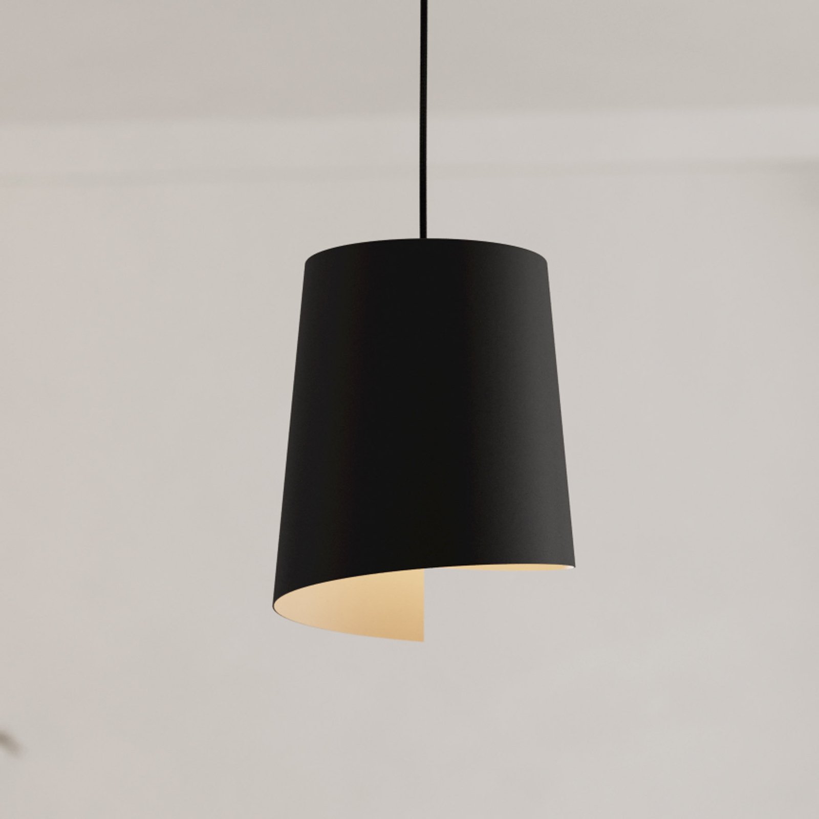 Bolivia pendant light black/sand colour, 1-bulb