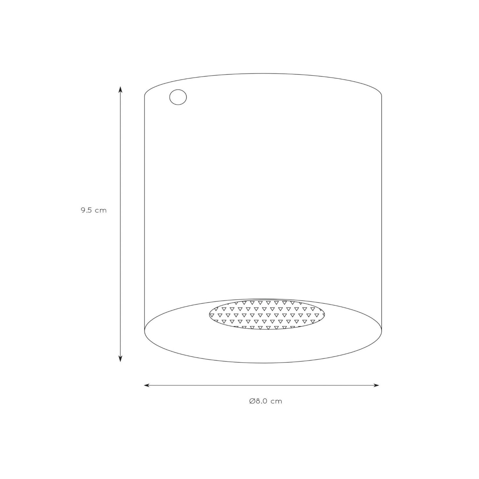 Spot de plafon Bodi, rotund, negru, Ø 8 cm, 1 bec, aluminiu