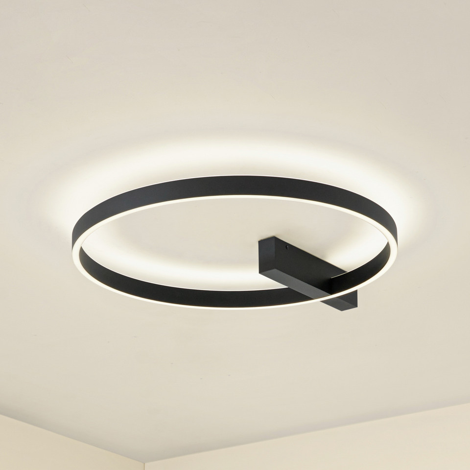 Lucande Isalin LED-taklampa, svart från Lucande