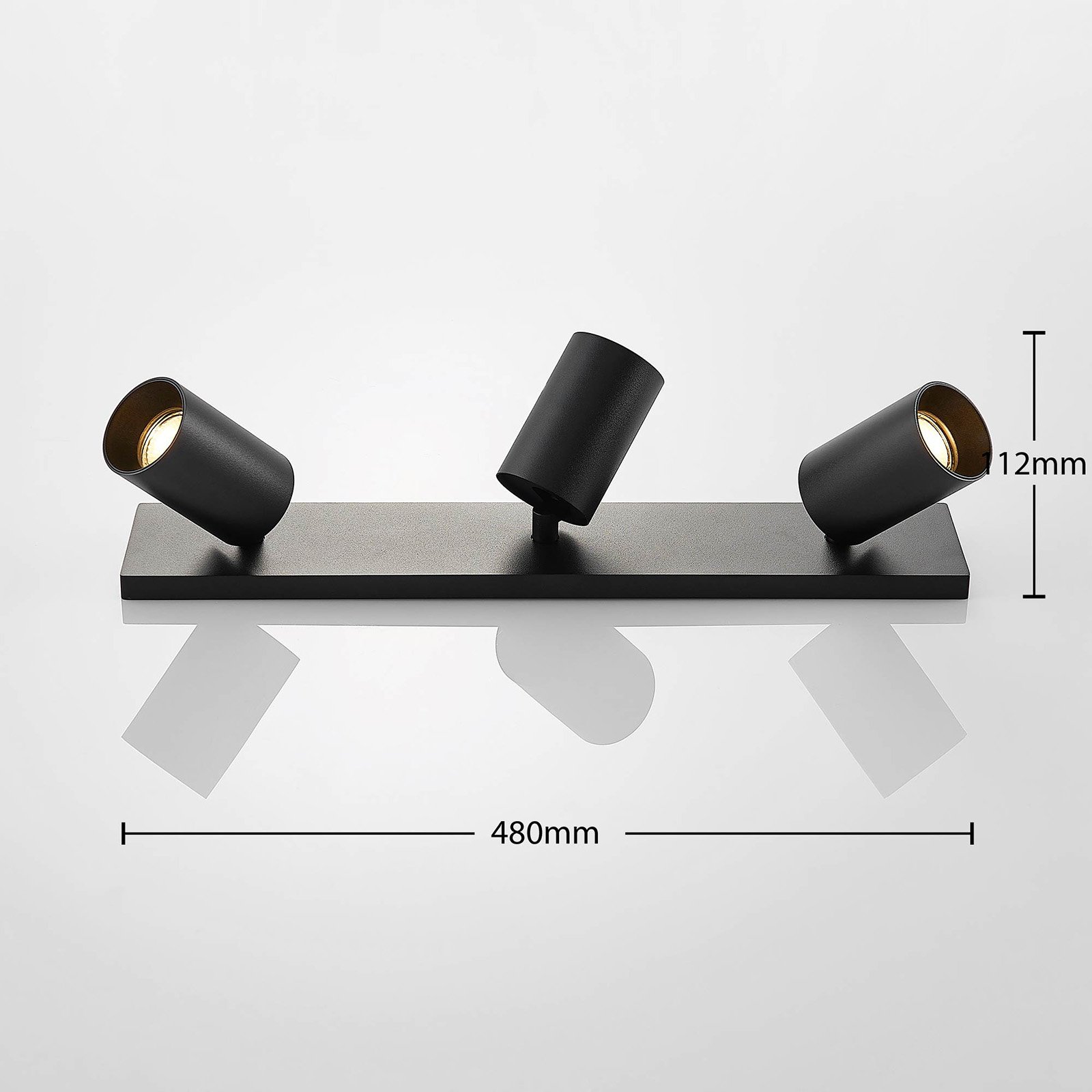 Brinja 3 Ceiling Lamp Black/Gold - Arcchio