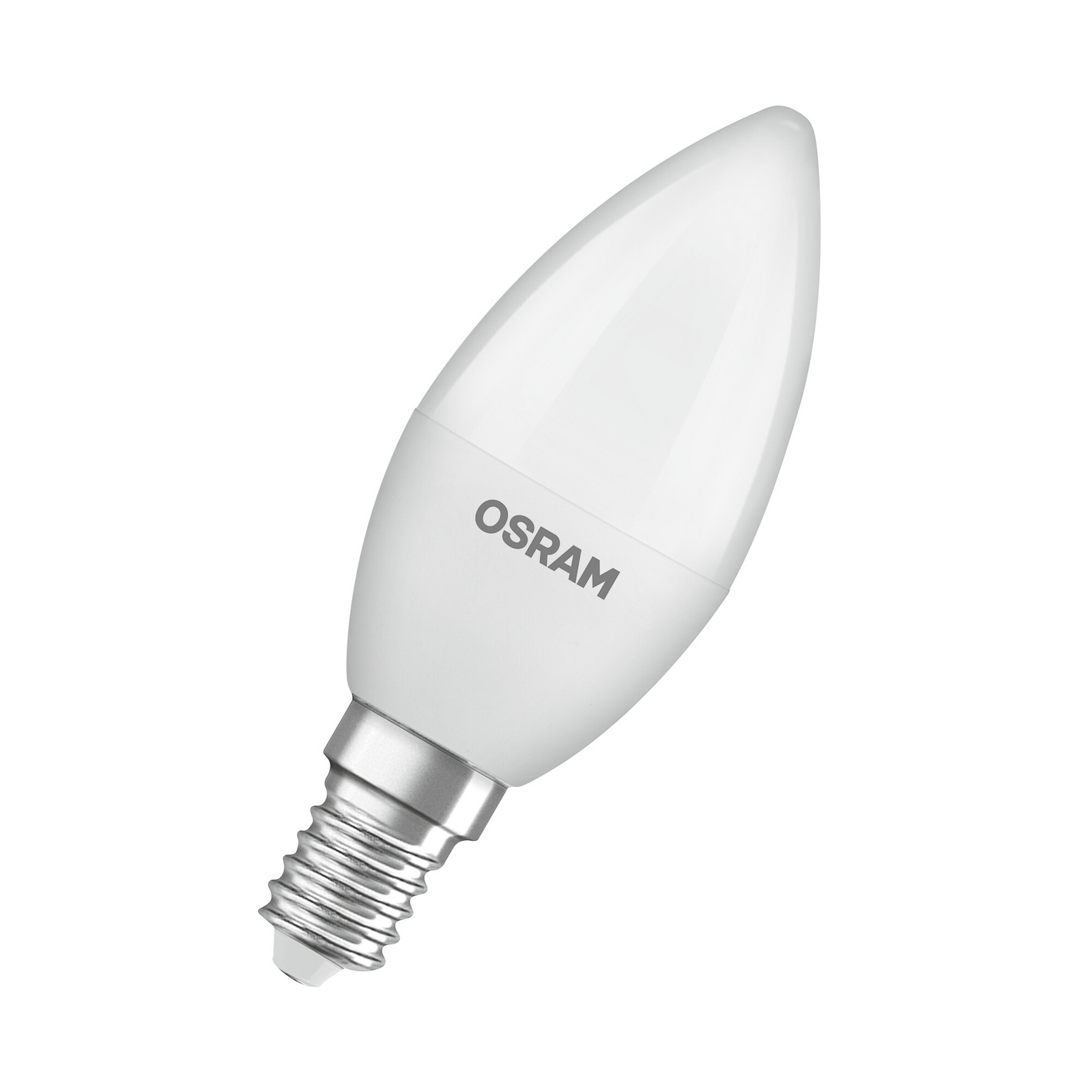 OSRAM LED-pære opal E14 4,9W 827 3-pakning