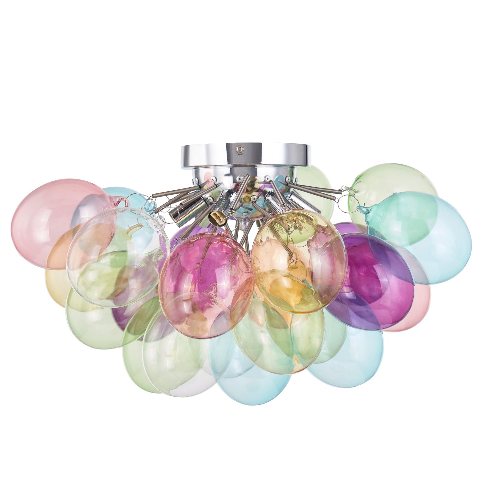 Lucande Deckenleuchte Diborah, bunt, Glas, Ø 50 cm, G9