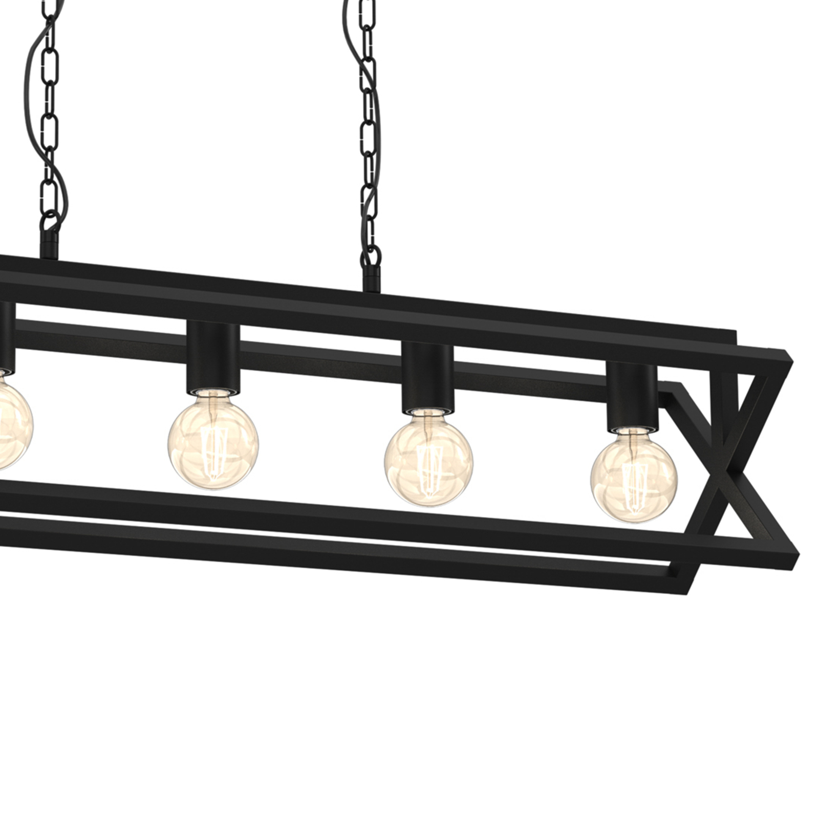 Hanglamp Arnold, zwart, 5-lamps