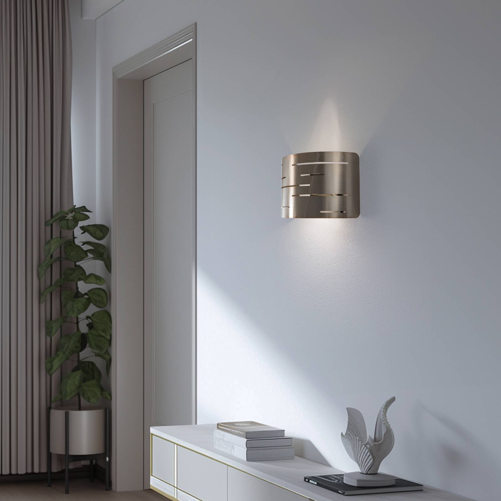 Wandleuchte Oisin, goldfarben, Metall, Höhe 22 cm, E27 günstig online kaufen