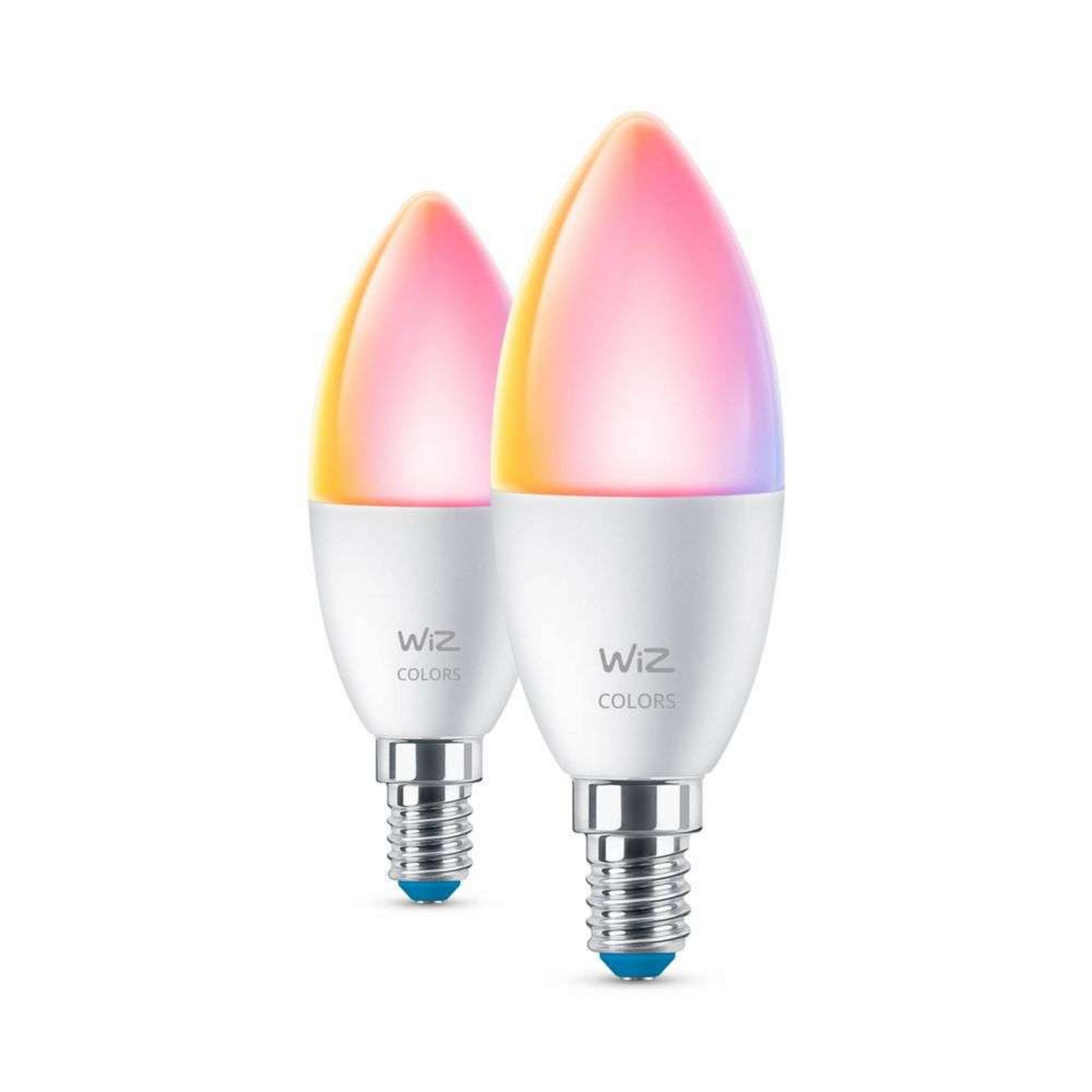 Becuri Smart Color 4,9W 470lm 2700-6500K 2-pack Lumânare E14 - WiZ