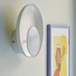 Marsi LED wall light with a cable/plug, white