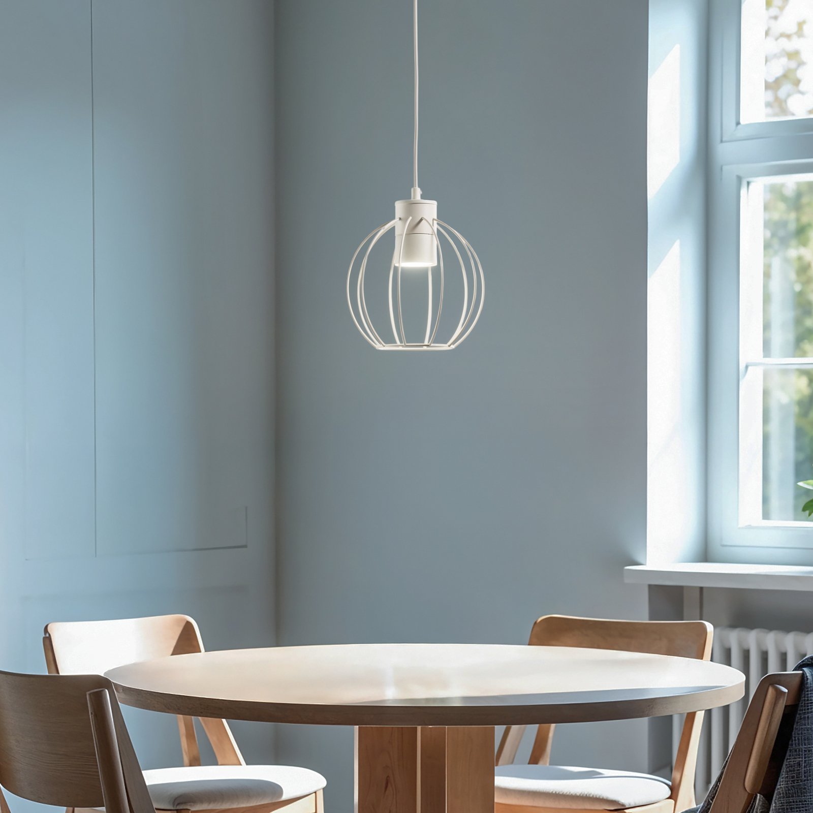 STARLIGHT hanging light, cream white, 1-bulb, Ø 18 cm, metal STARLIGHT hanging light, cream white, 1-bulb, Ø 18 cm, metal