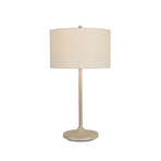 Lampada da tavolo Soft, bianco/sabbia, altezza 64 cm, lino - Belid