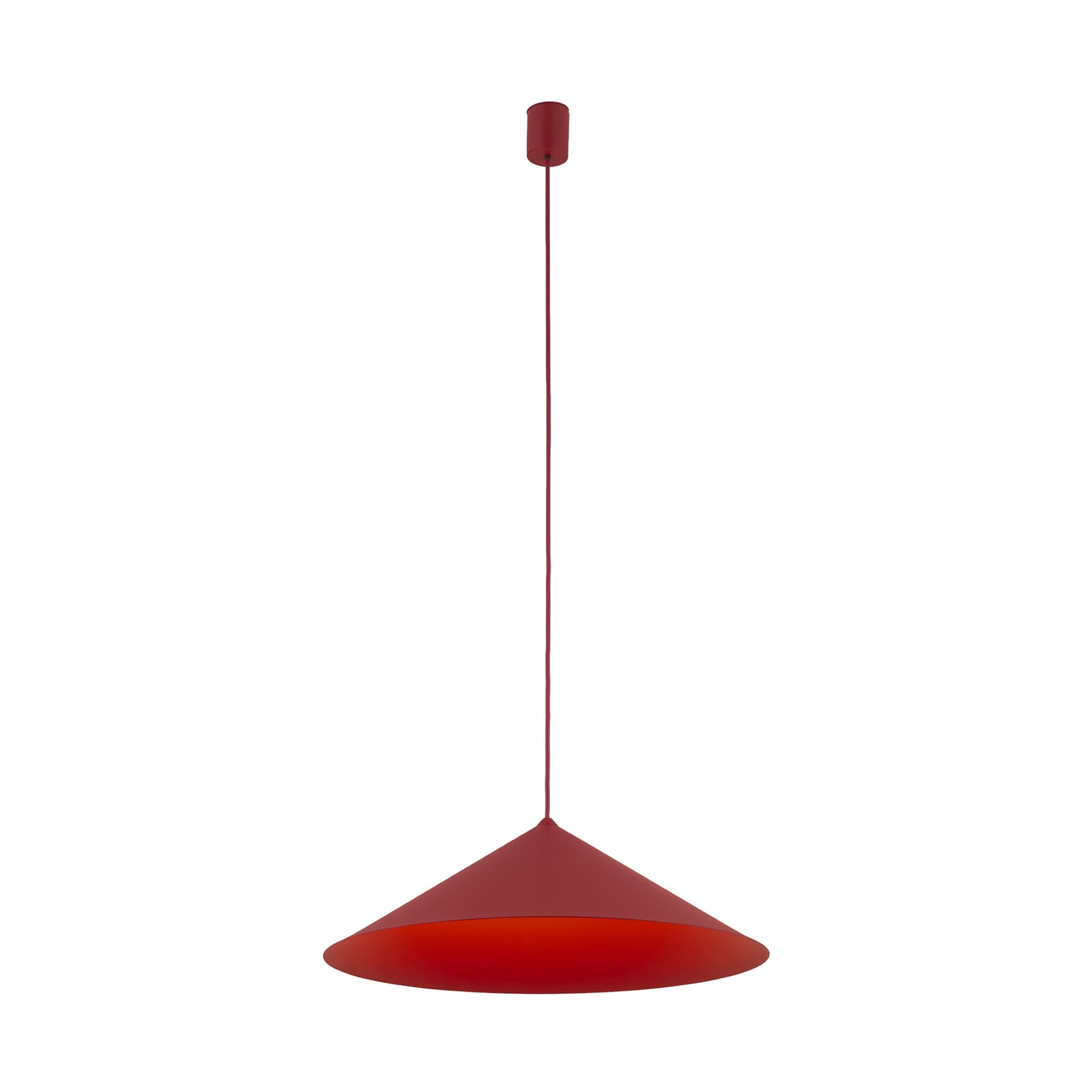 Suspension Lume XL, bordeaux, métal, Ø 49 cm, GX53