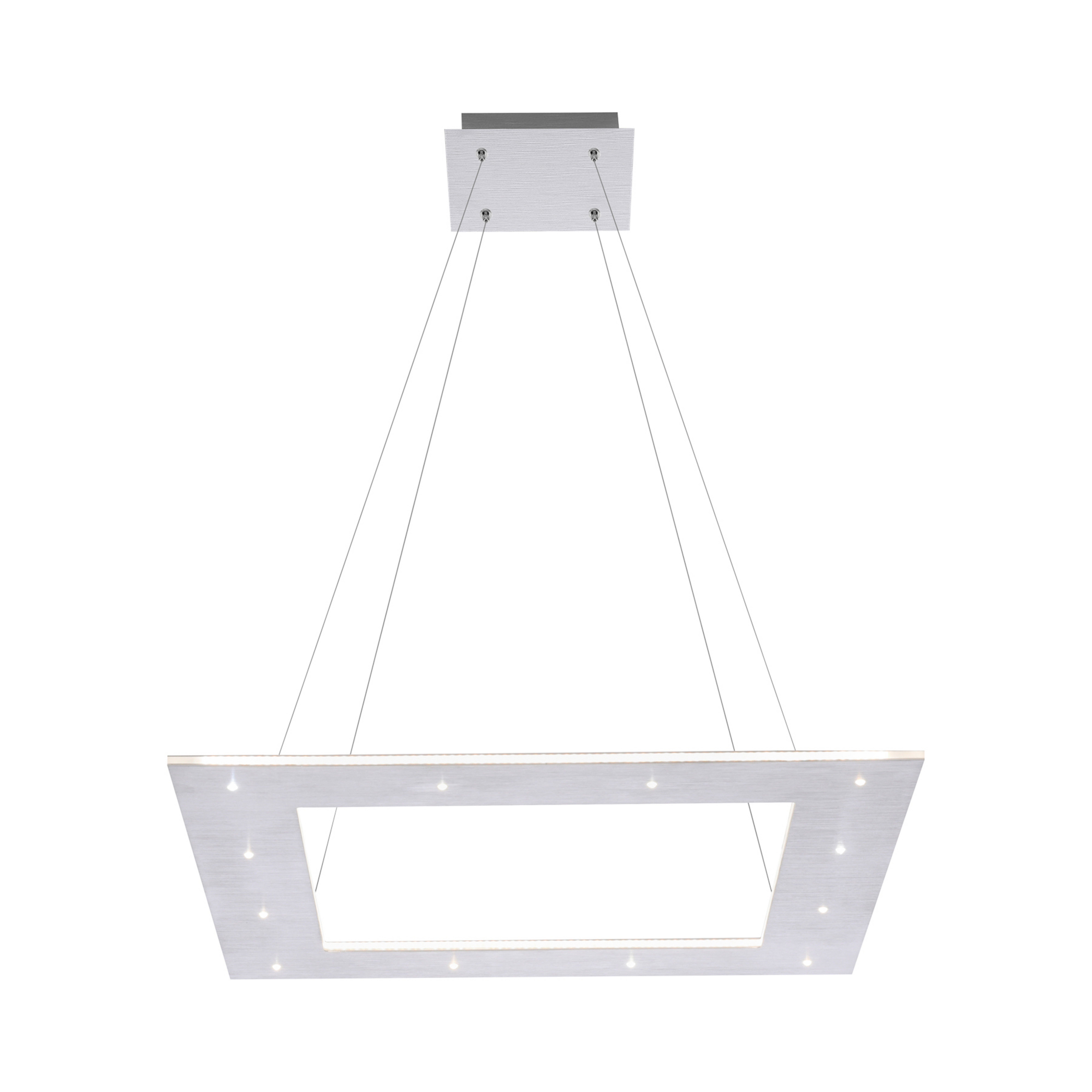 Cosmo LED pendant light, aluminium, 50 cm, CCT, remote control - PURE