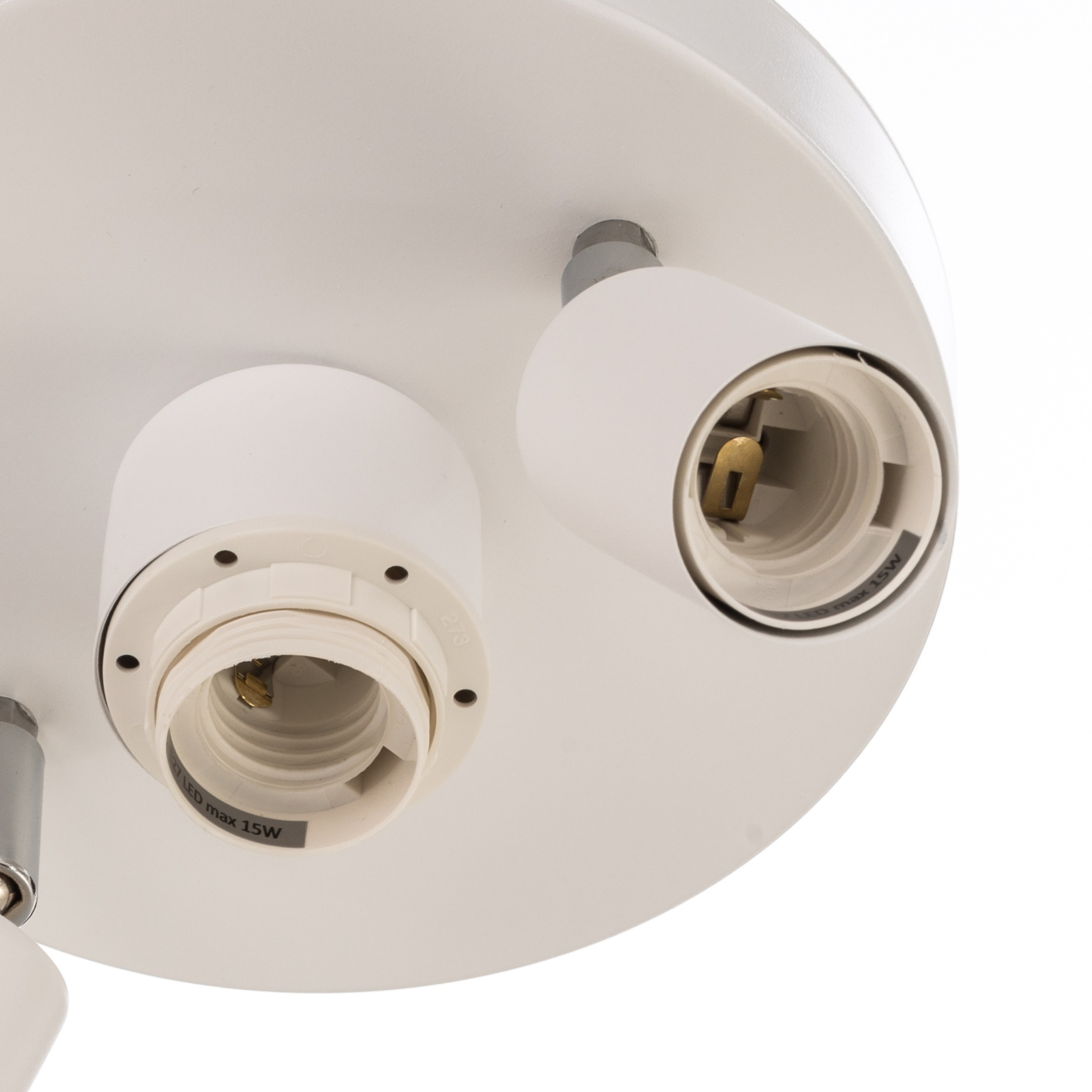 Centro ceiling light, white, 3-bulb, metal, Ø 19.5 cm