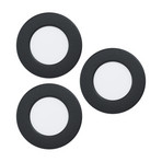 EGLO connect lámpara empotrable LED Fueva 6-Z, negro, juego de 3