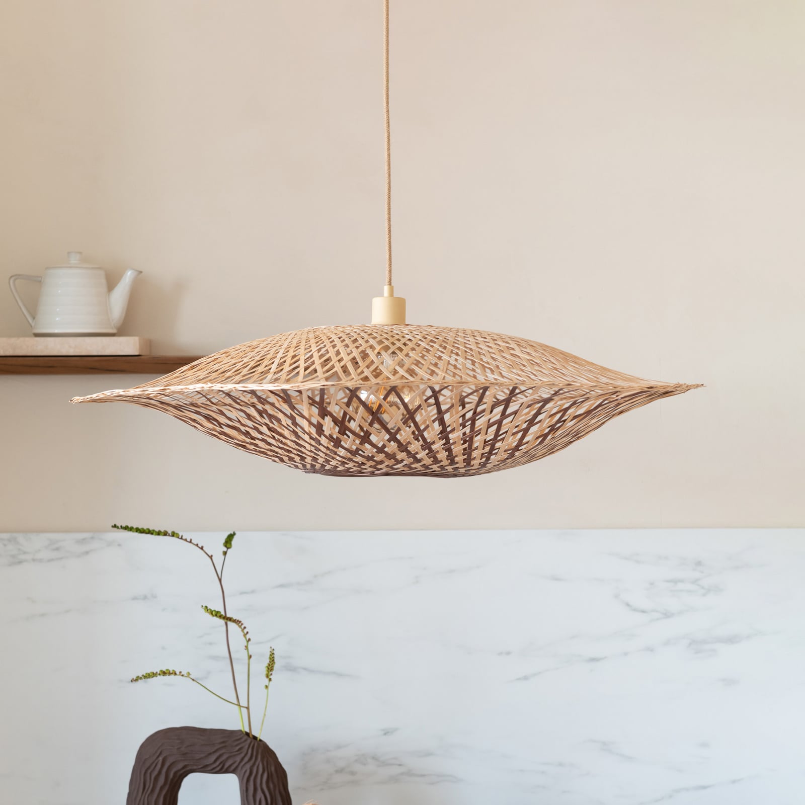 GOOD & MOJO suspension Madura, Ø 60 cm, naturel/marron, bambou