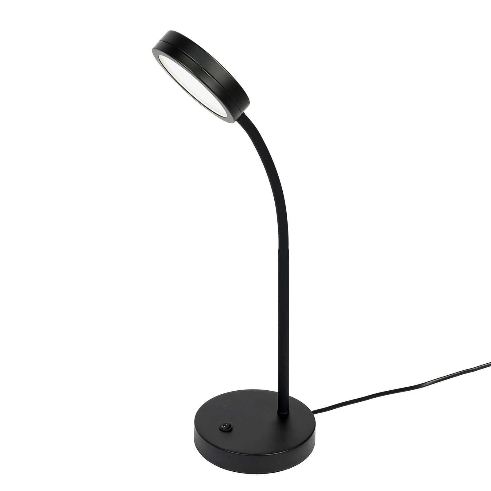 Lindby Toulin LED table lamp, flexible arm, black