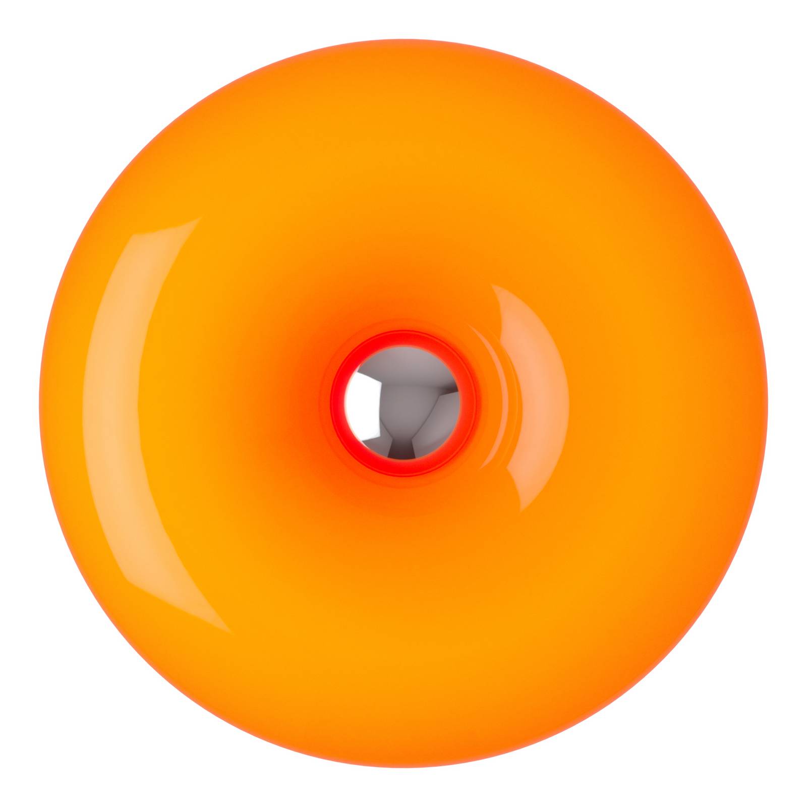 Lampa stołowa LED Basile, pomarańczowa, szklana, 2 700 K