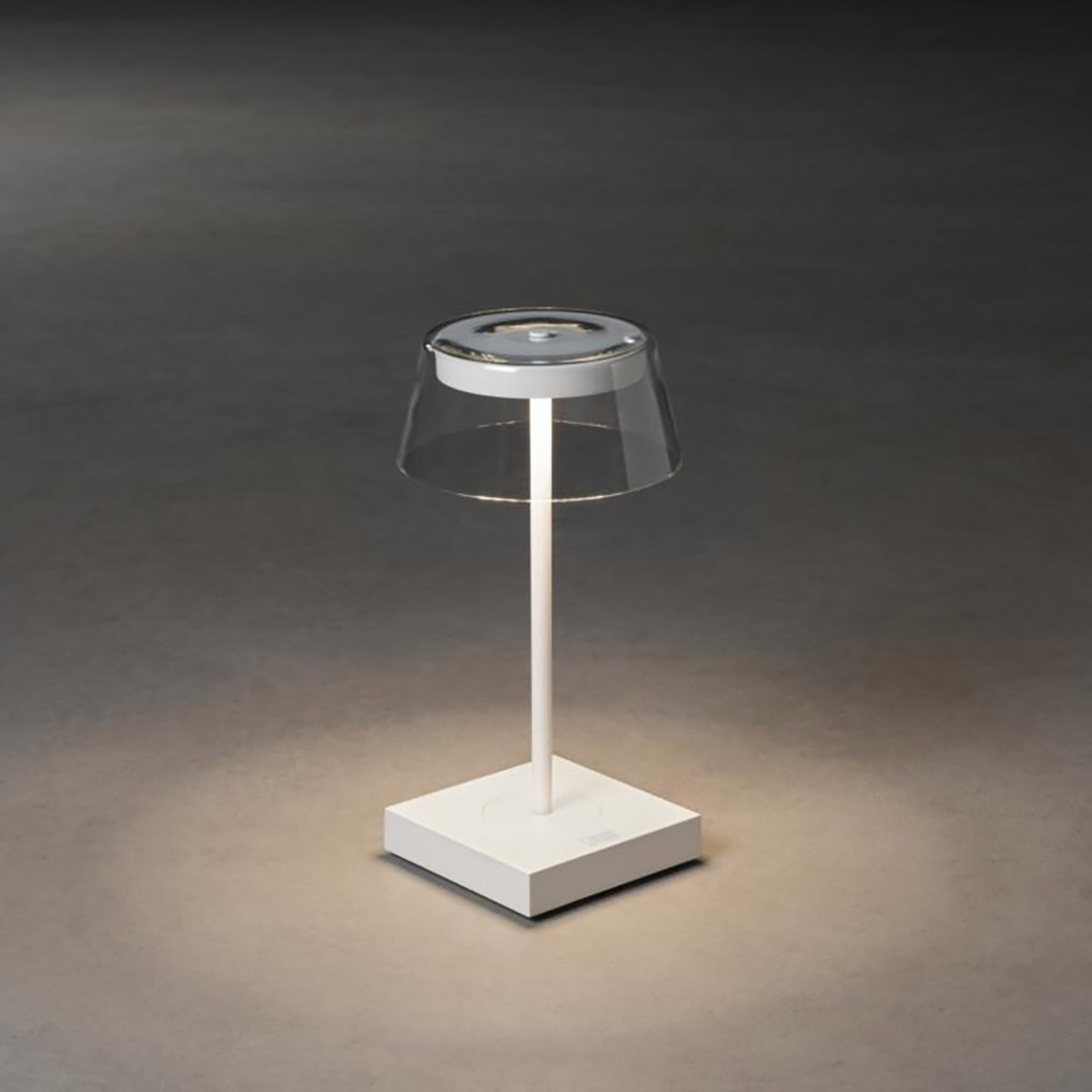 LED-bordslampa Scilla med USB, vit