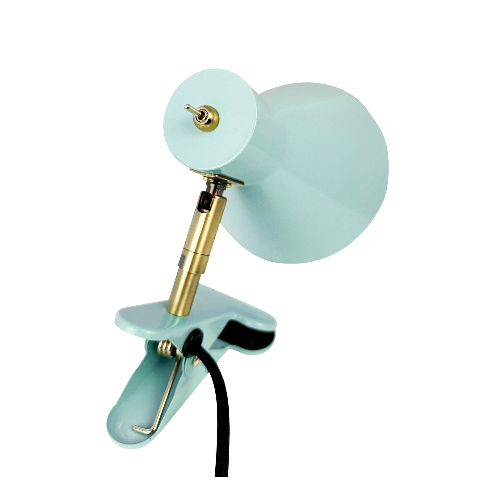 Dyberg Larsen Sleep clip-on lamp, mint green, Ø 15 cm, steel