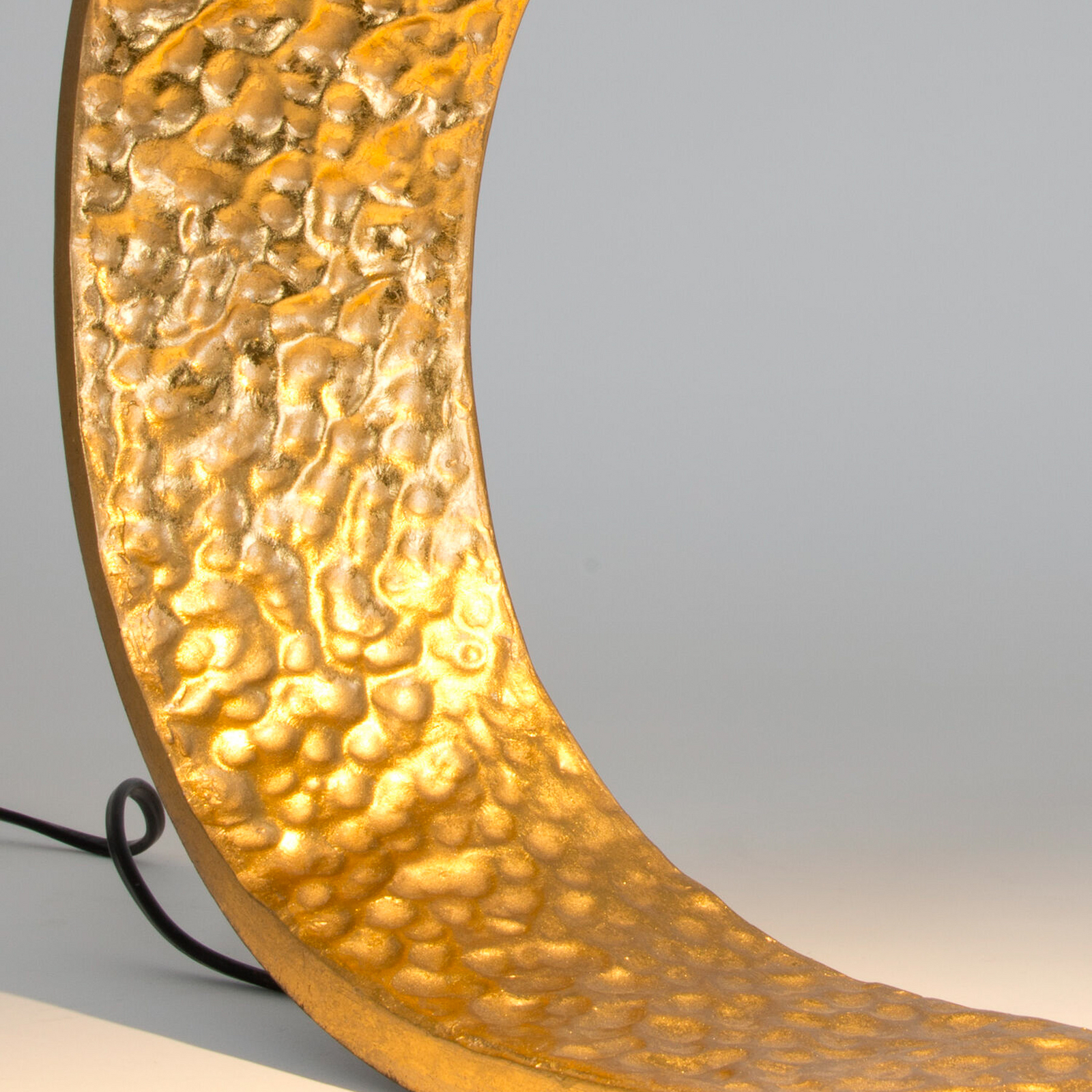 LED-bordlampe AUREONDA, svart/gull, høyde 30 cm, metall