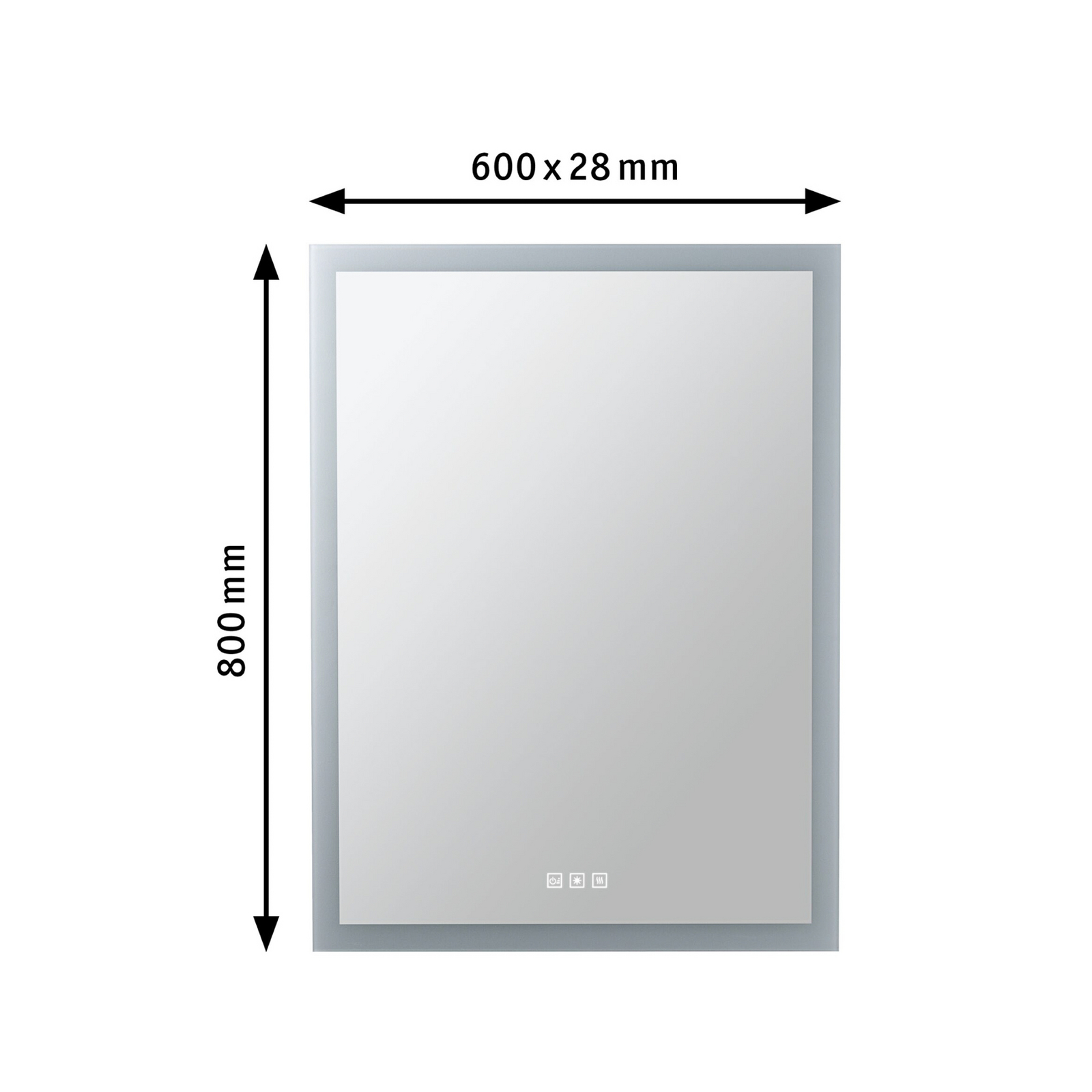 Mirra LED-spiegel 60x80 IP44 wit - Paulmann