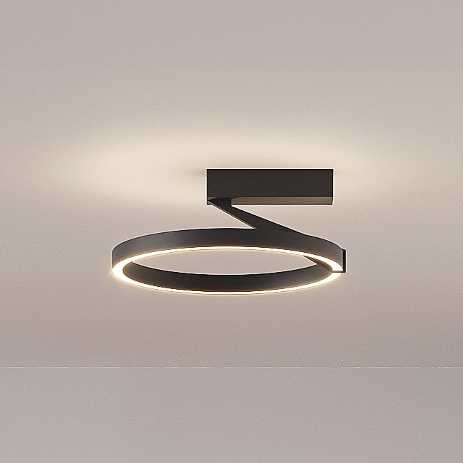 Molto Luce LED taklampe Melli SDI, svart, aluminium, Ø 33 cm