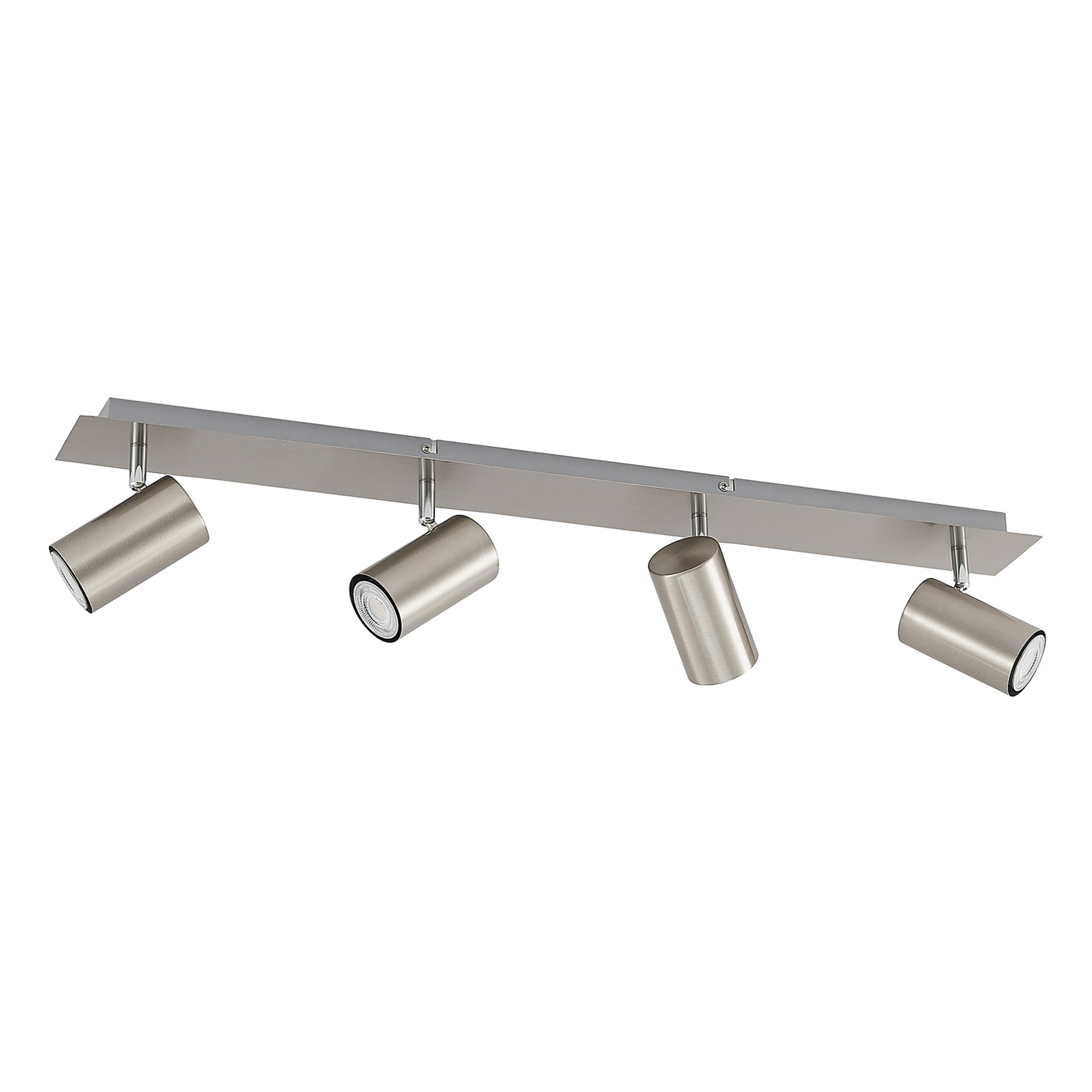 Lindby Deckenstrahler Joffrey, 80 cm, nickel, 4-flg., GU10