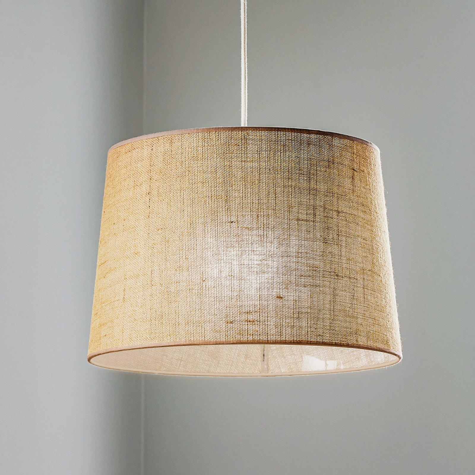 Hanglamp Jute, natuurlijk bruin, Ø40cm 1-lamp