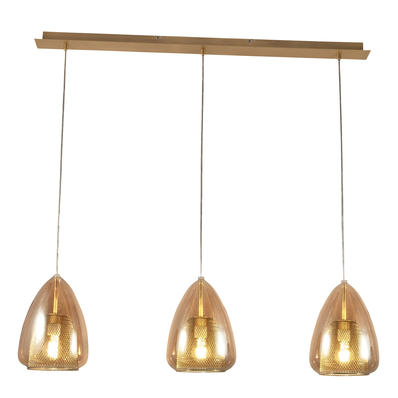 Hanglamp Britton, 3-lamps, amber