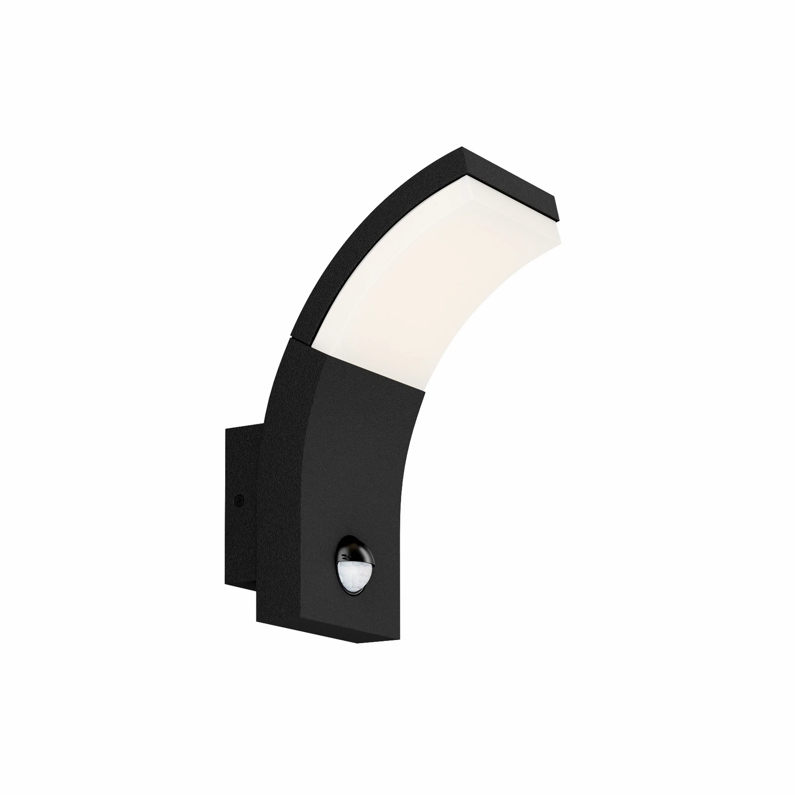 Lucande LED-Wandleuchte Timm, Sensor, 20cm, anthrazit, IP54