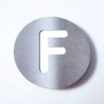 Stainless steel house number Round - F