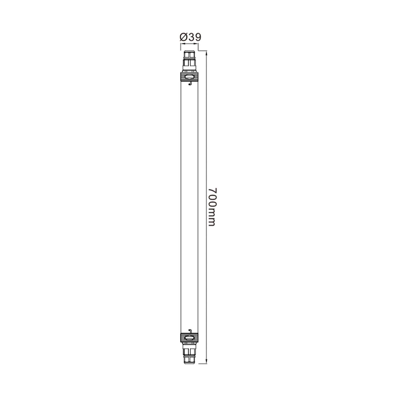 Tri Proof Slim LED-vådrumslampe længde 70 cm