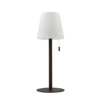 Azalea LED Portable Table Lamp IP44 White/Brown - Lindby