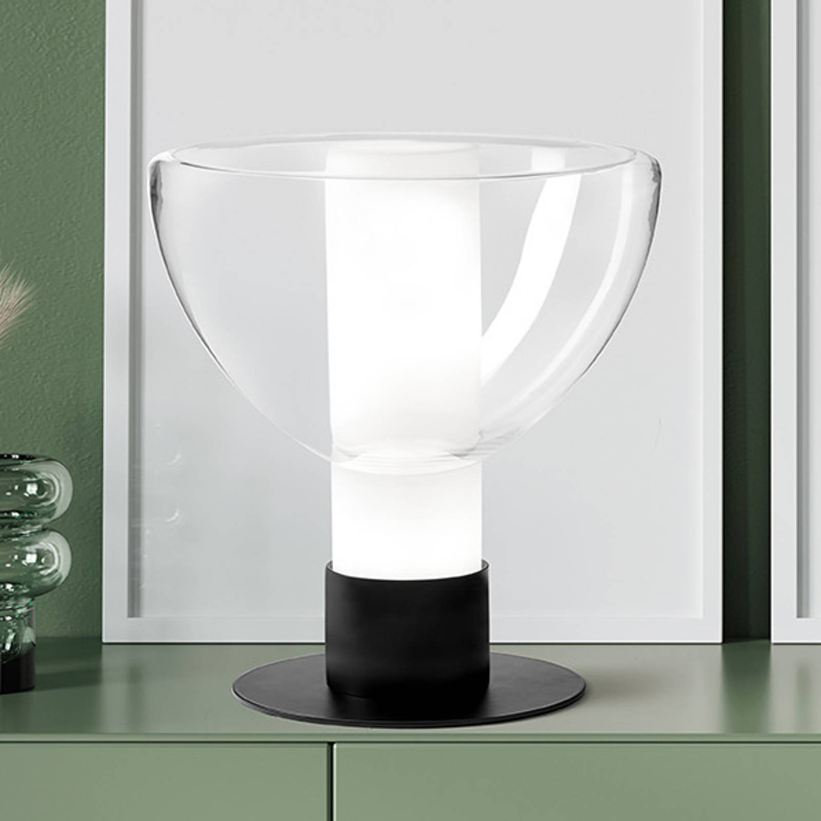 miloox by Sforzin Lampe à poser en verre Plato soufflée