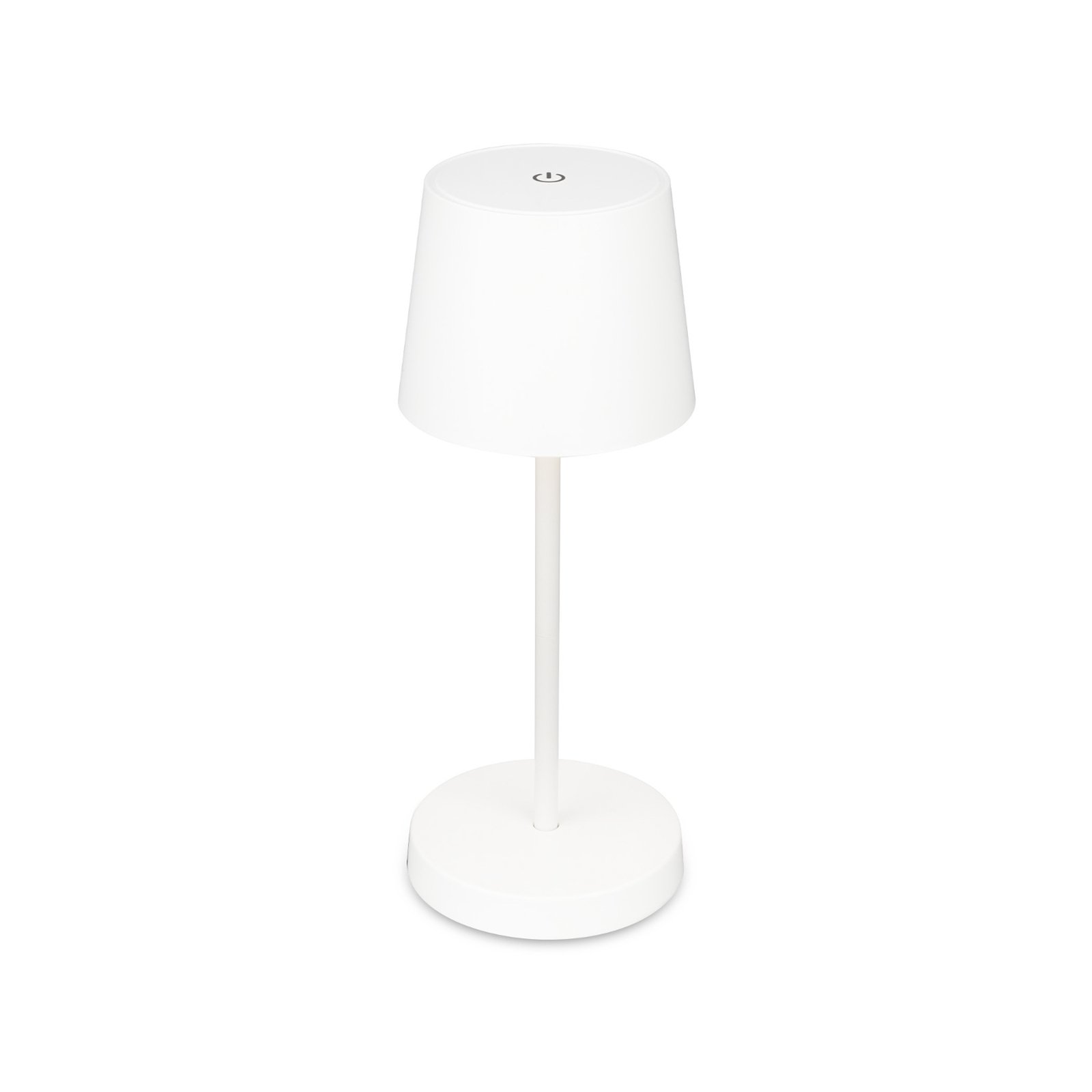 Lampa stołowa LED Piha z akumulatorem, biała