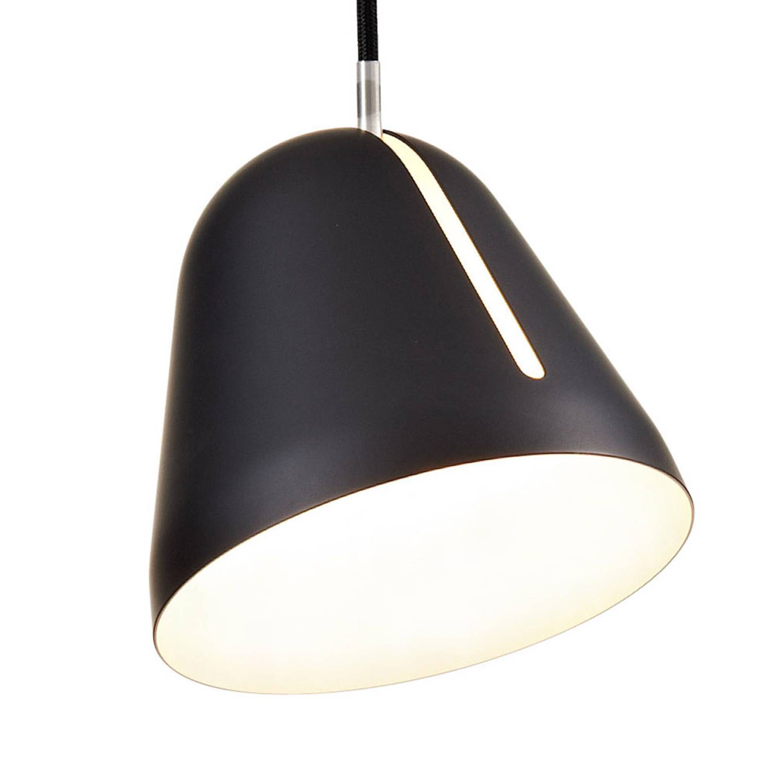 NYTA Nyta Tilt S pendant light, black 3 m cable,, for Living / Dining Room, aluminium, plastic, E14, 46 W, H: 16 cm