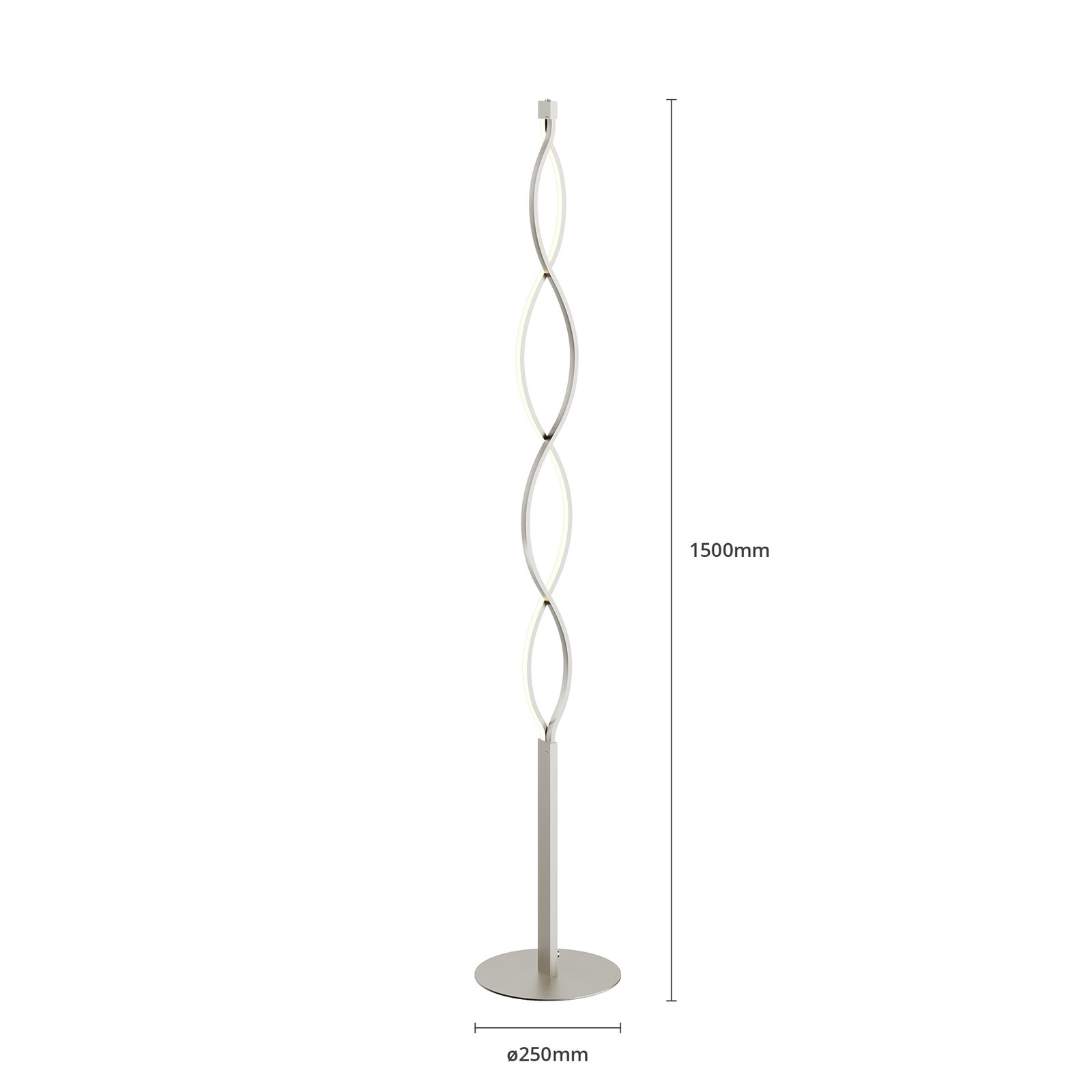 Auron Golvlampa Nickel/White - Lindby