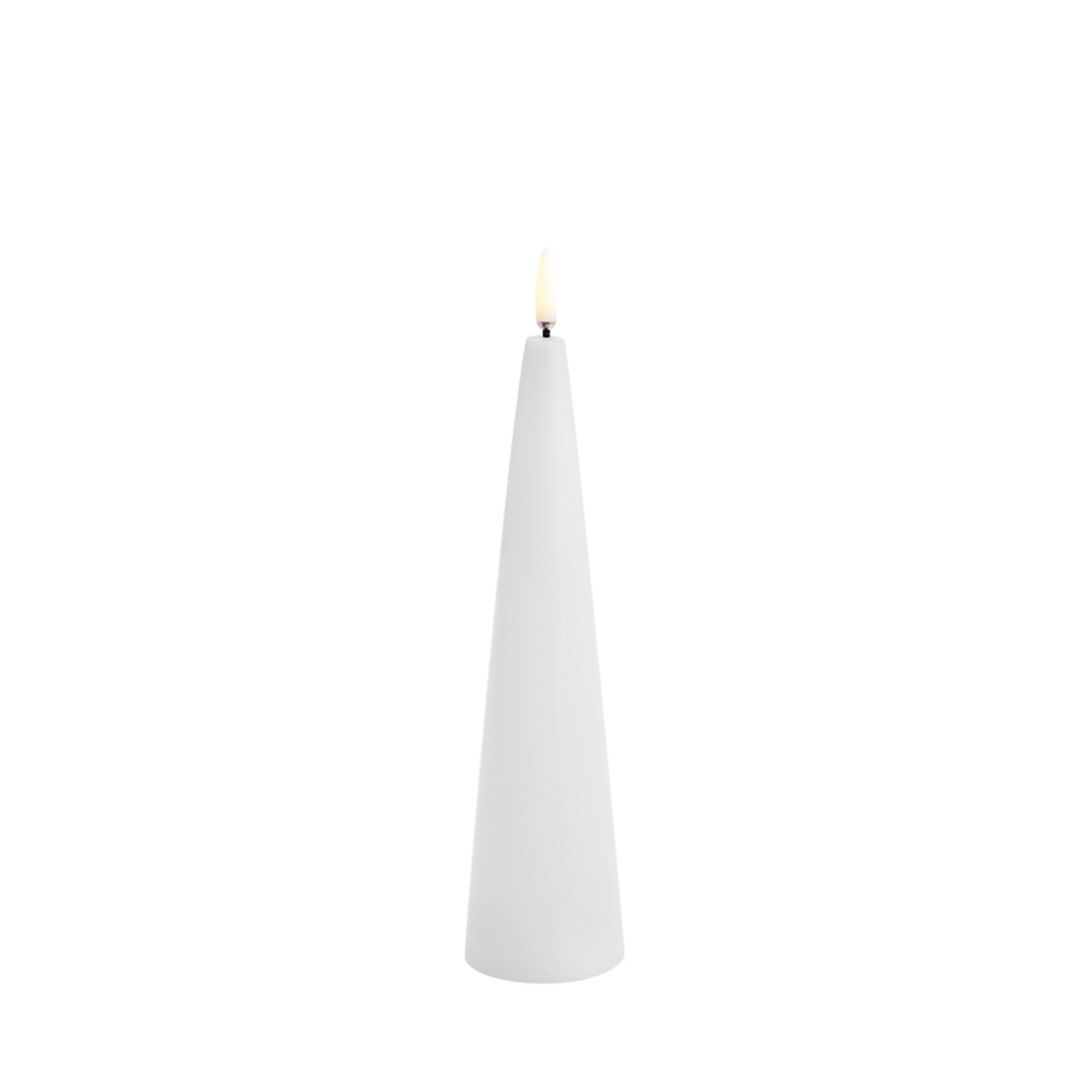 Bougie en Forme de Cône LED 5,8x21,5 cm Nordic Blanc/Smooth - Uyuni Lighting
