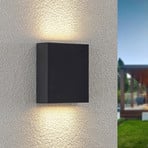 Lindby LED outdoor wall light Ugar, 13cm, anthracite, up/down