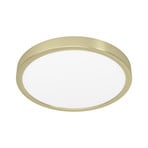 LED surface-mounted panel Fueva 5 IP20 830 brass Ø28.5cm