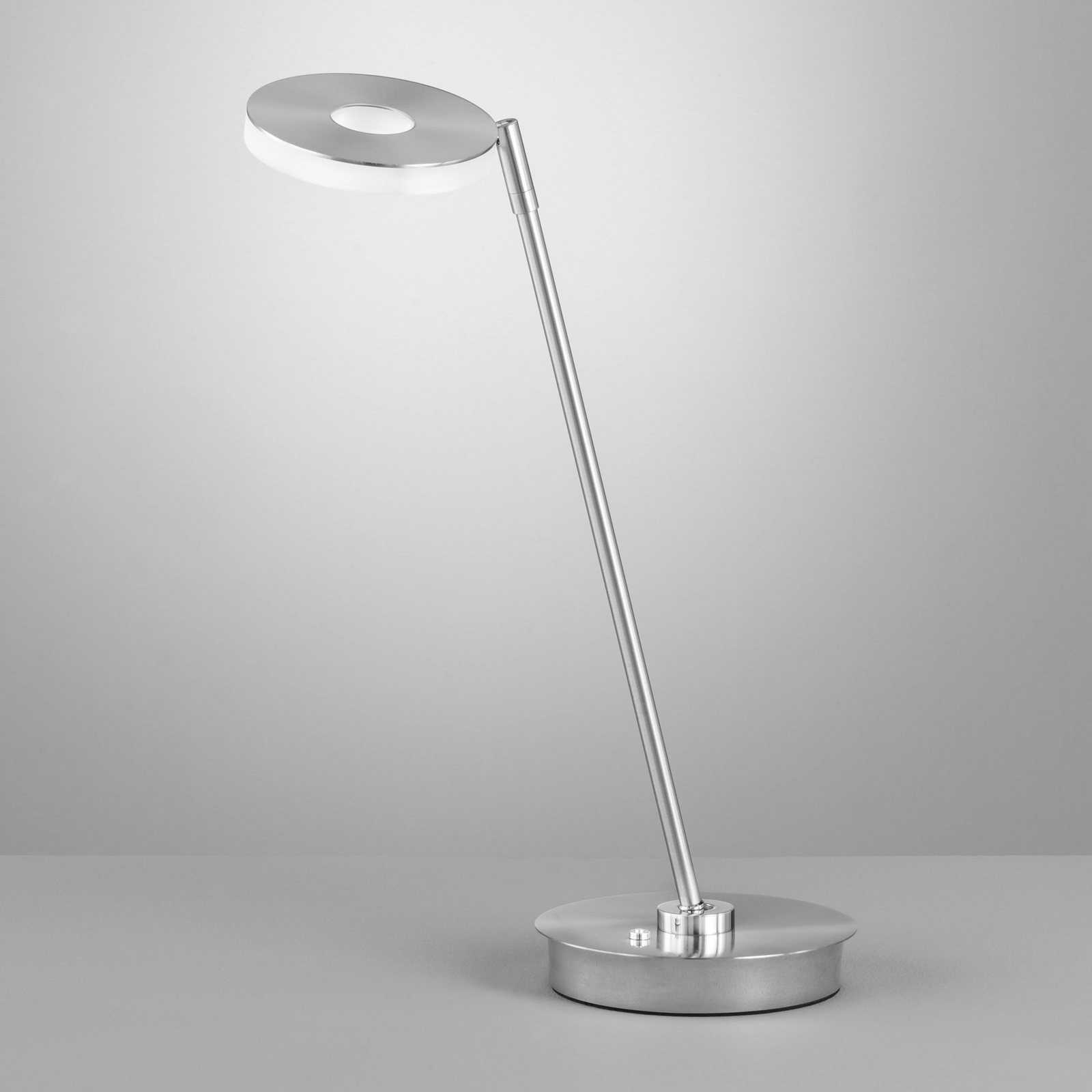 Lámpara mesa LED Dent, atenuable, CCT, 8W, níquel