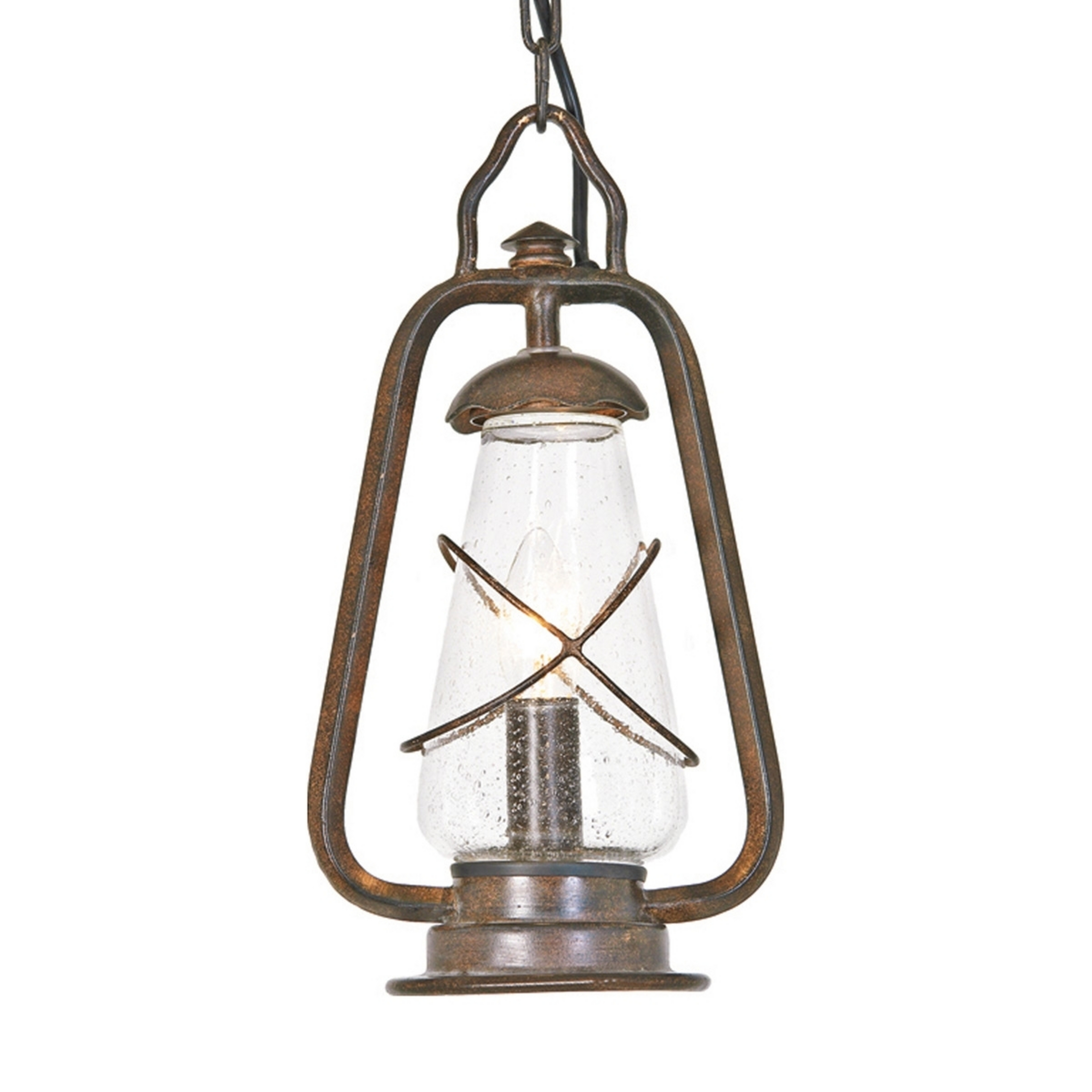 MINERS Outdoor Hanging Light, bronze/clear, IP43, 37 cm - Elstead