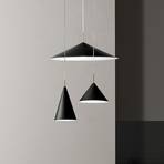 Samoi pendant light, 3-bulb, metal, black, decentralised