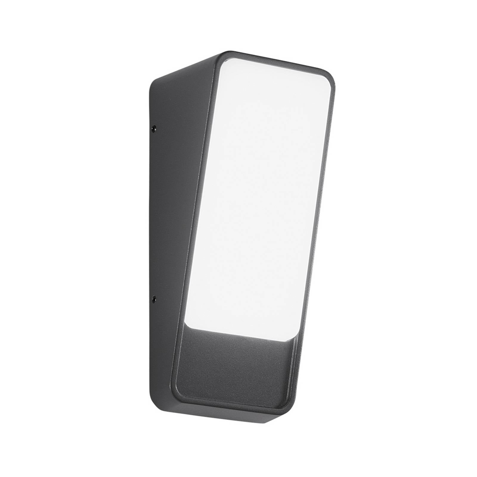 LED-Außenwandlampe Coupe, anthrazit, Höhe 20 cm, Metall