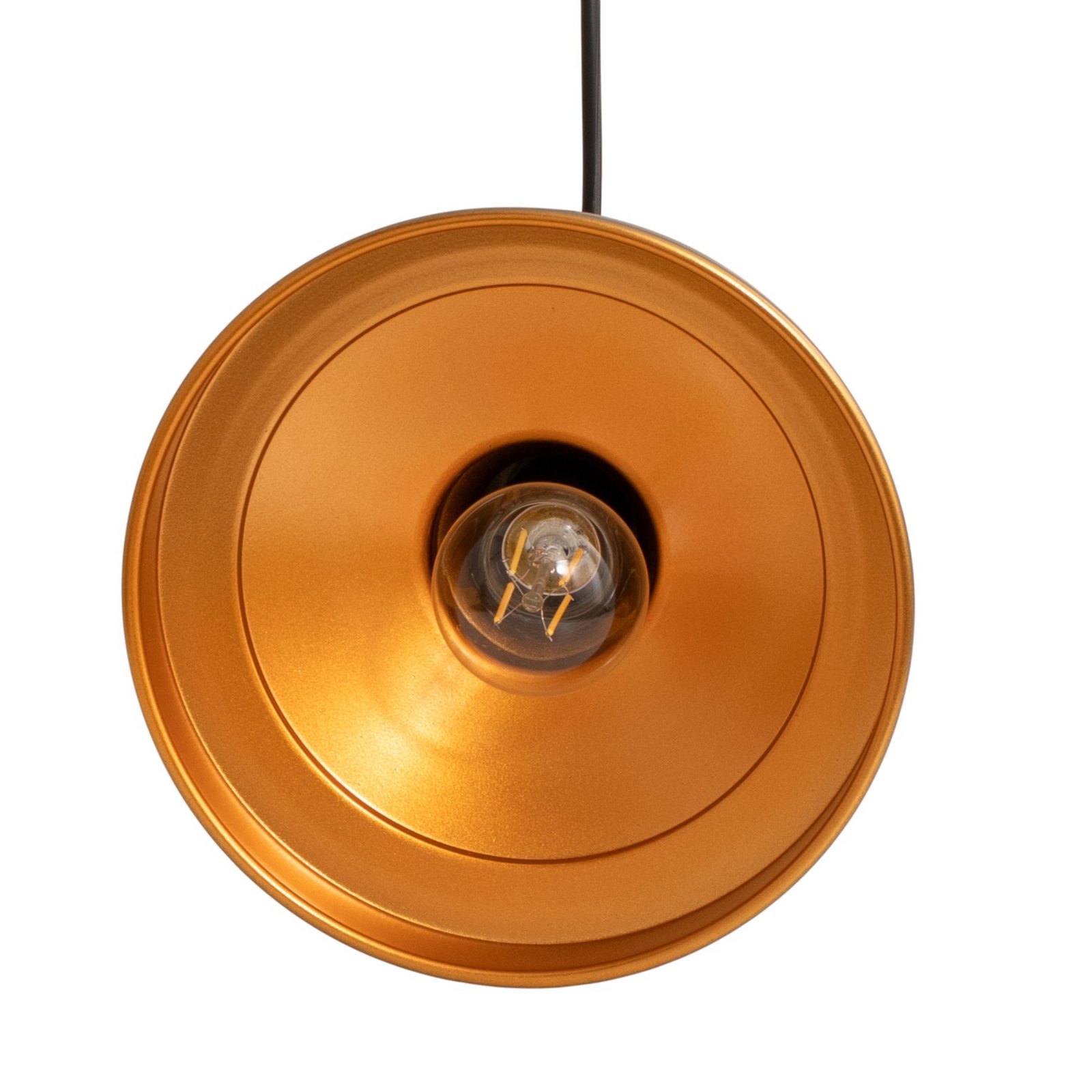 Hänglampa Berceste, guldfärgad, metall, Ø 22 cm, E27