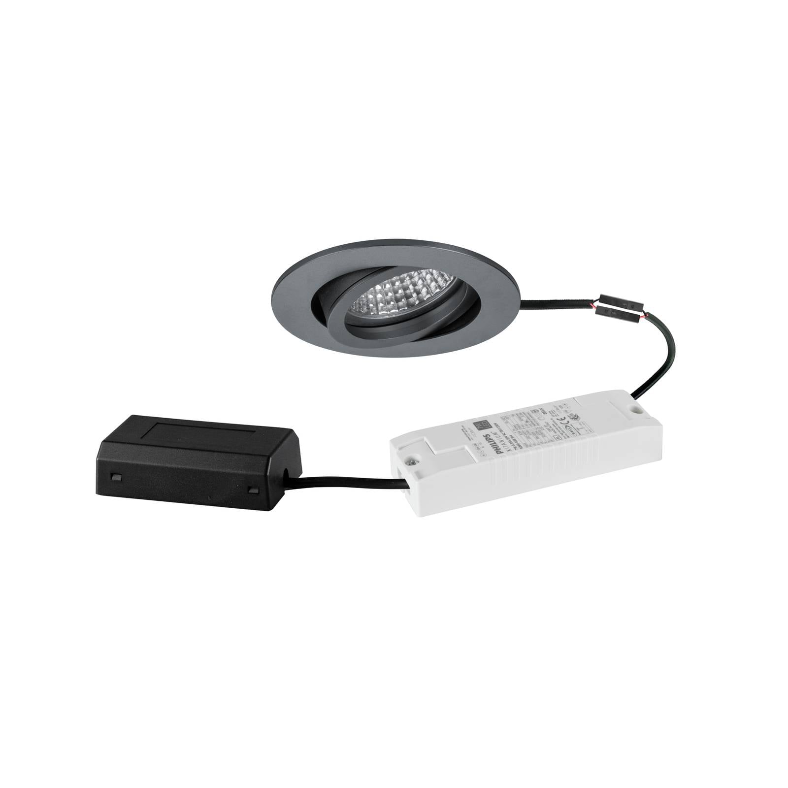 BRUMBERG Einbauspot Tirrel-R DALI Anschlussbox titan matt