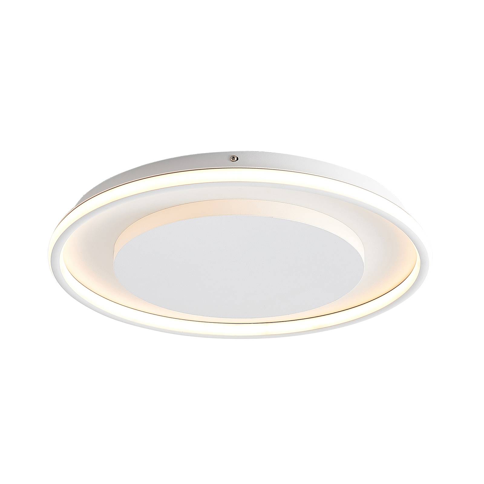 Lucande Murna LED ceiling light, Ø 46 cm, for Living / Dining Room, aluminium, silicone, 31 W, H: 6.5 cm