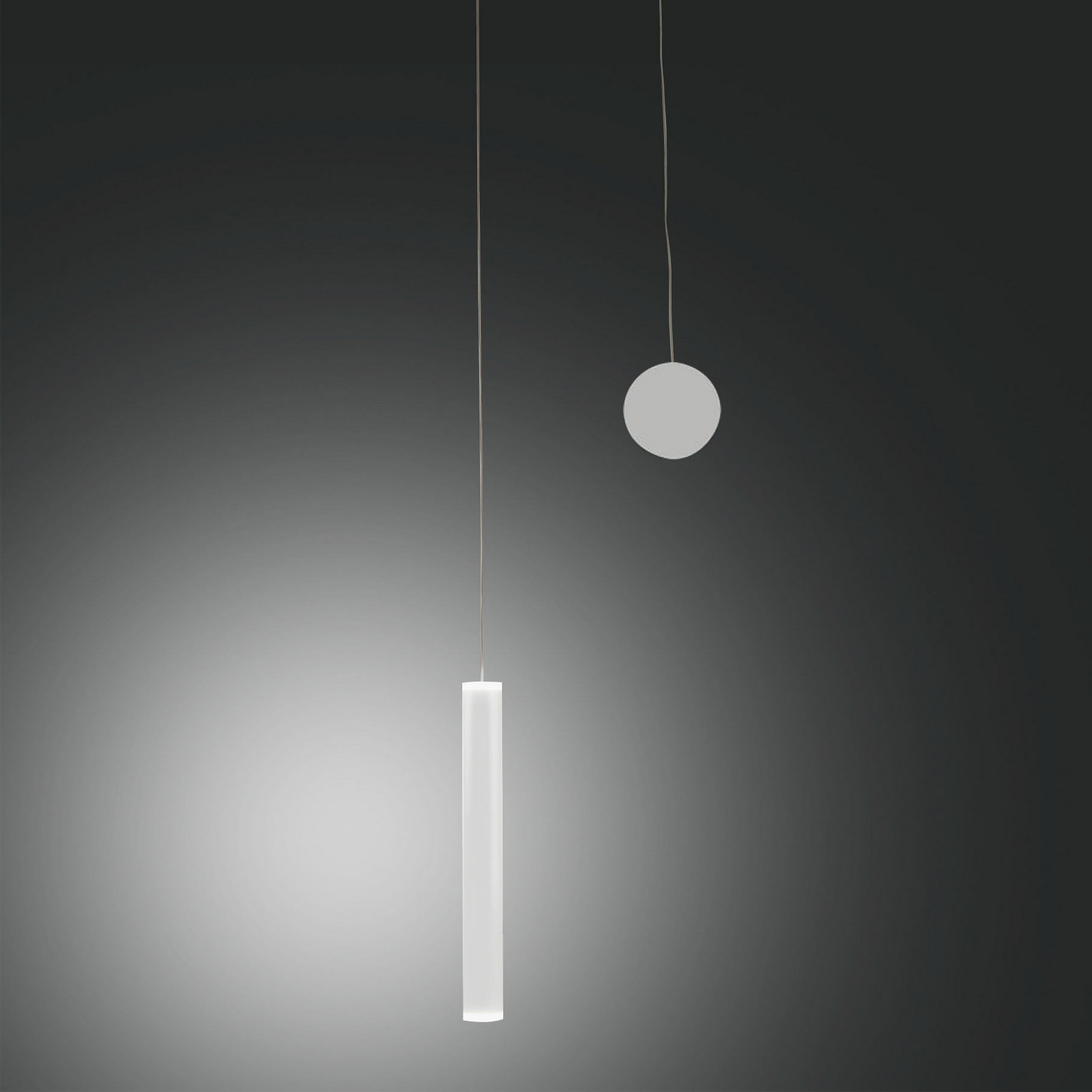 Fabas Luce Lampă suspendată LED Prado alb metal dimabilă - Camera de zi / sufragerie - Modern