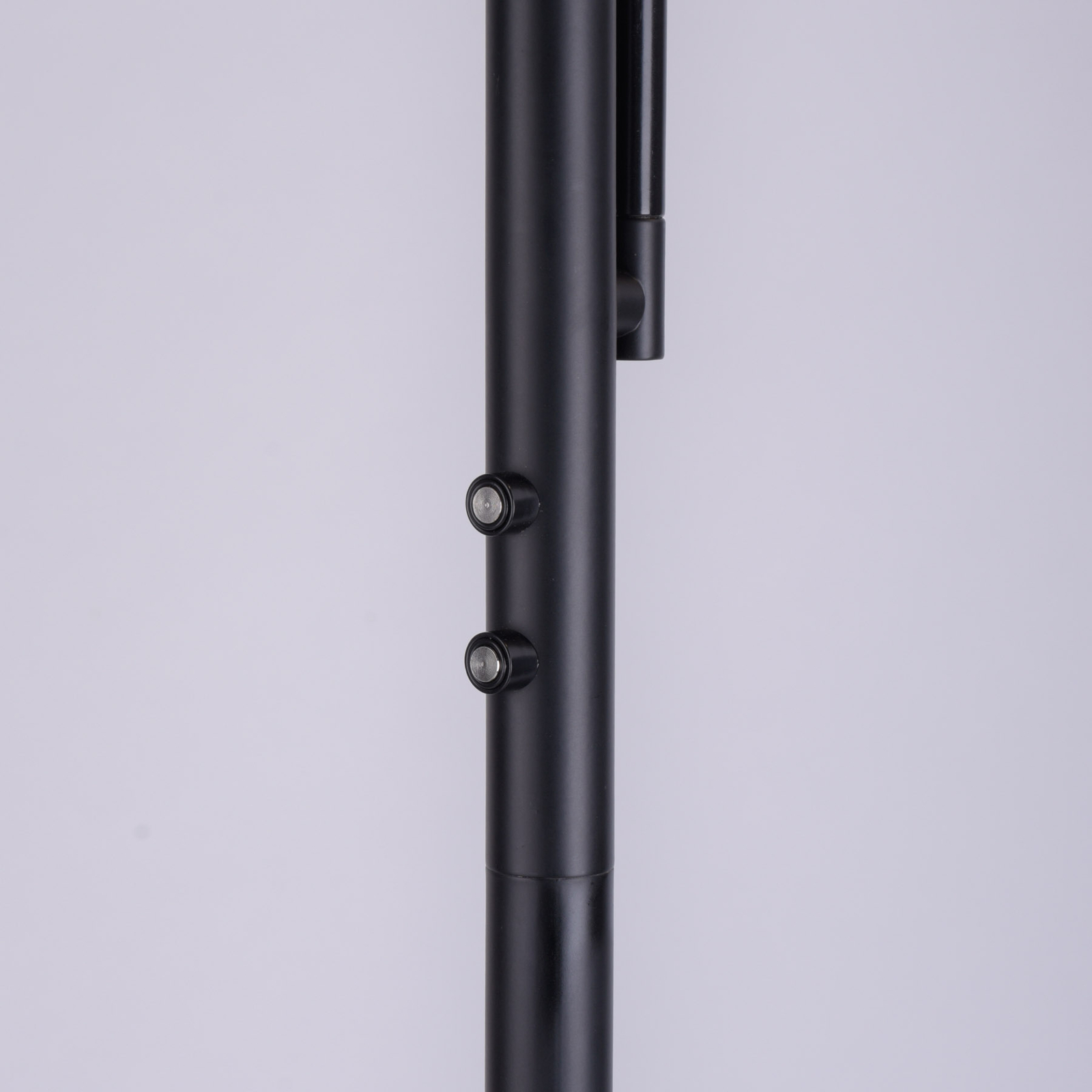 LED-Stehleuchte Hans mit Leselampe, rund, schwarz